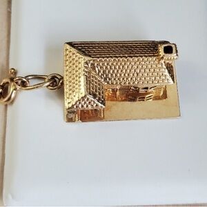 Openable 14K Gold Pendant “God Bless Our Home” First House Pendant